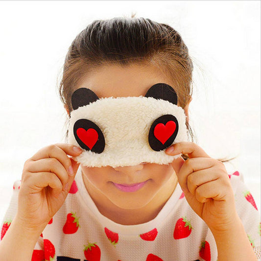2 pcs Cute Panda Sleeping Eye Mask – Ultra Soft Plush Sleep Mask for Women & Kids | Light Blocking Comfort Mask