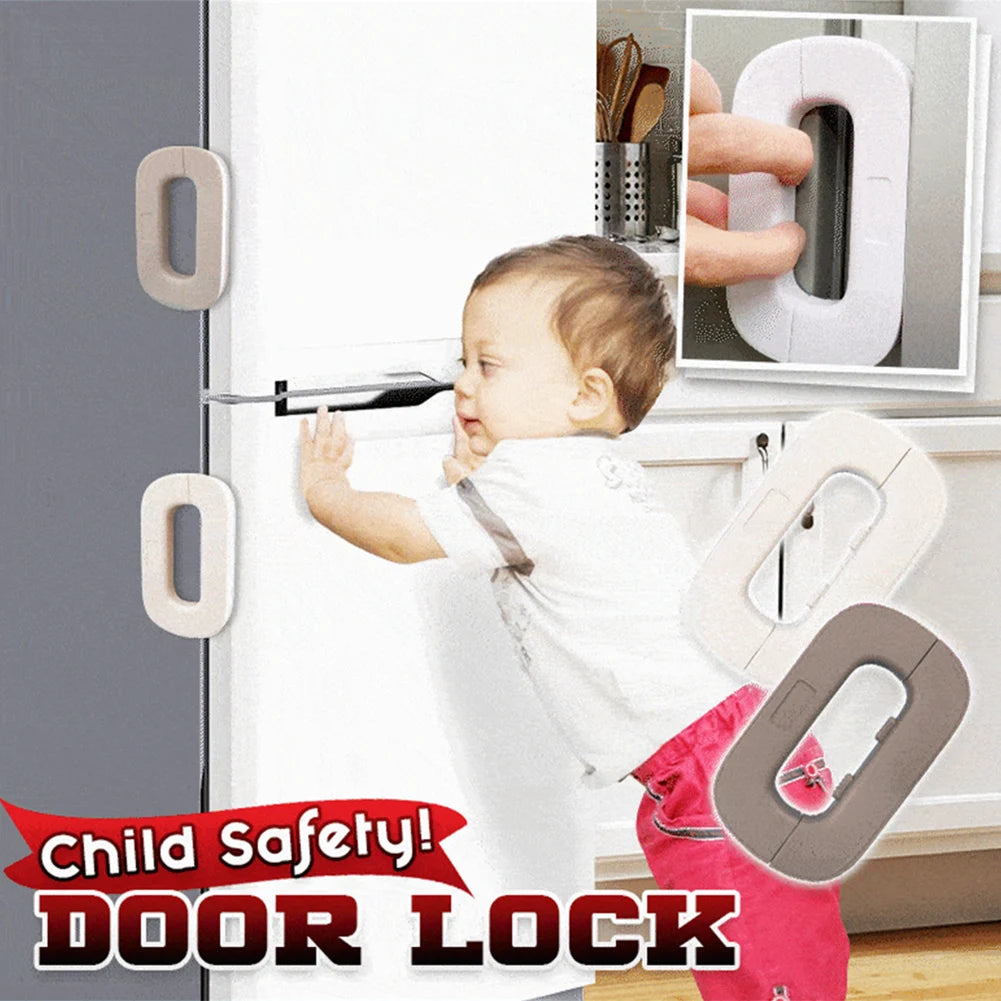 Child Safety Lock for Refrigerator & Cabinets – Baby Proof Door Lock to Prevent Accidents, Finger Injuries & Unwanted Access