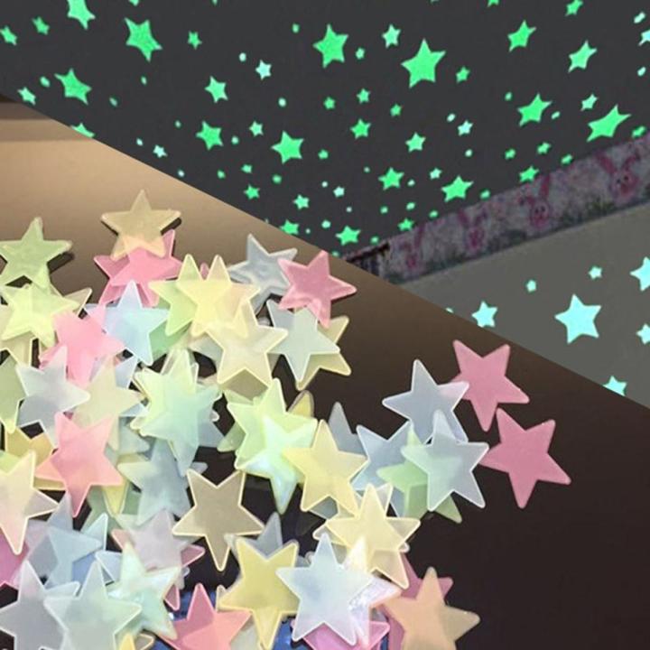100 Pcs Luminous Star Stickers (30 cm) – Glow in the Dark Wall & Ceiling Decor for Kids Room, Bedroom & Home