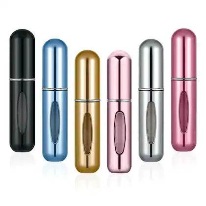 2 pcs Refillable Perfume Atomizer – Travel Pocket Spray Bottle (5ml) | Easy Pump-to-Fill Mini Fragrance Container