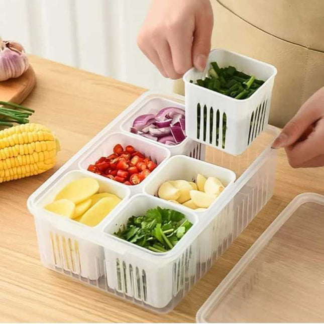 6-Grid Kitchen Storage Box