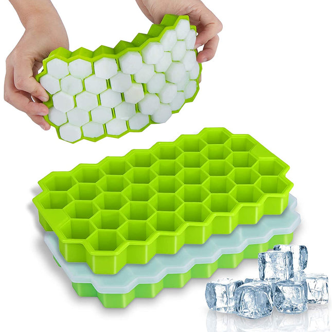 Honeycomb Ice Cube Tray with Lid