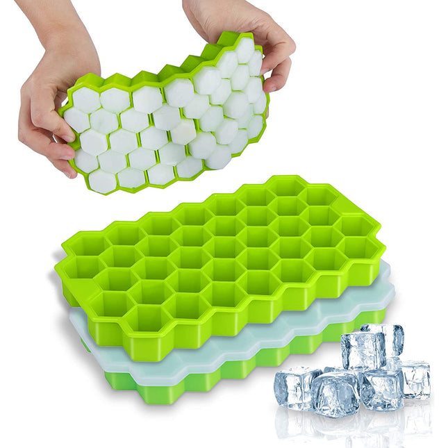 Honeycomb Ice Cube Tray with Lid