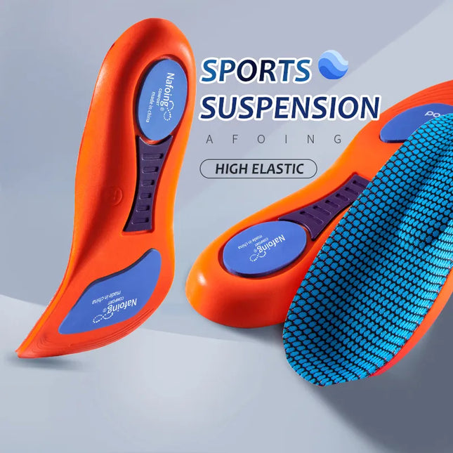 Sports Shock Absorbing Insoles (Orange)