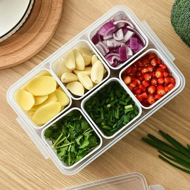 6-Grid Kitchen Storage Box