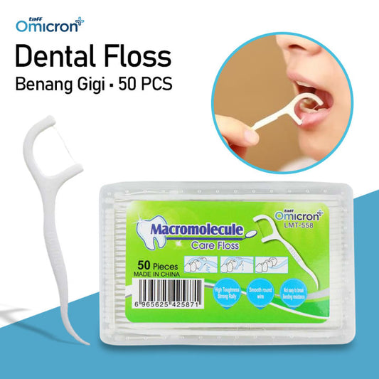 Dental Floss Picks – 50 Pcs Box | Strong & Smooth Interdental Cleaner for Healthy Teeth & Gum Care