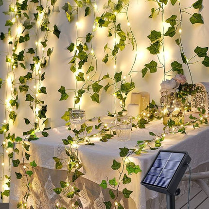 Solar Ivy Leaf Fairy Lights