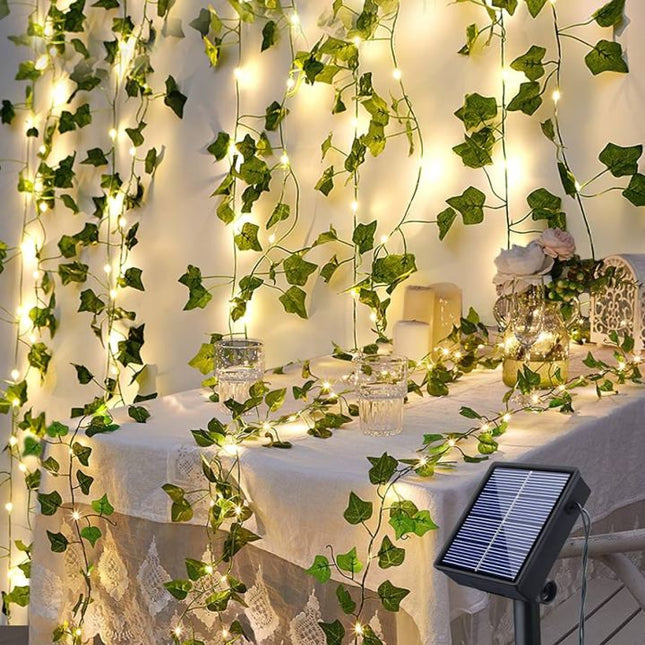 Solar Ivy Leaf Fairy Lights