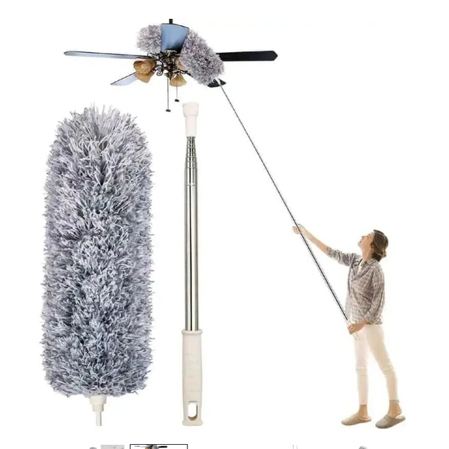 Extendable Microfiber Ceiling Duster with Telescopic Handle
