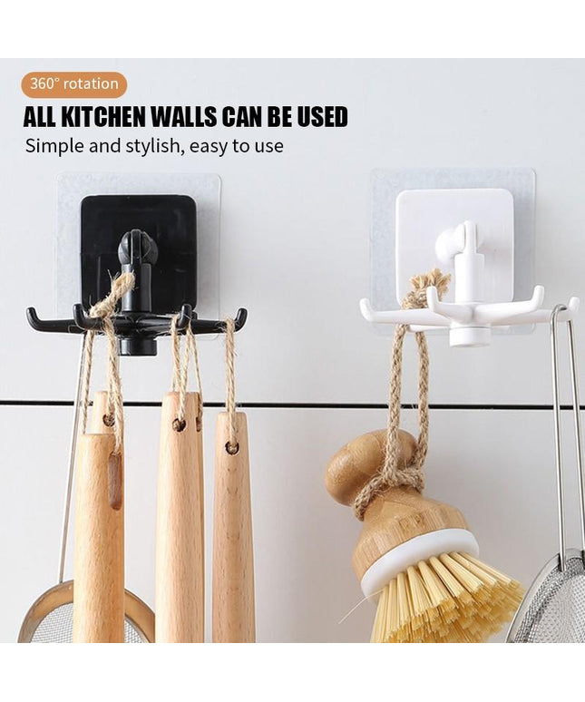 360° Rotatable Adhesive Hooks (5 Pcs)