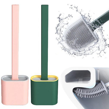 Silicone Toilet Brush with Holder Wall Mounted