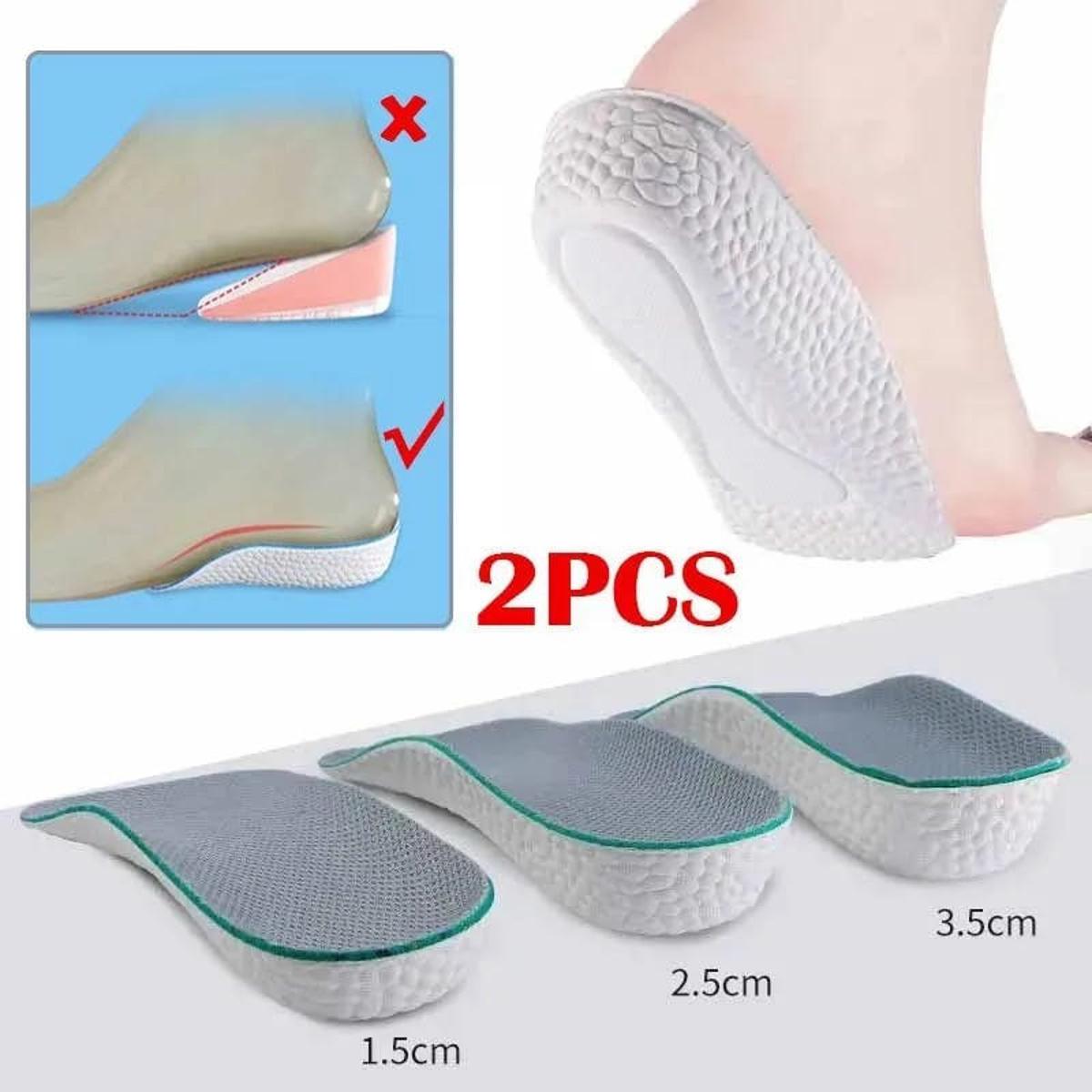 Height Increase Insoles (2PCS) – Comfortable Heel Lift Cushions for Men & Women | Shock-Absorbing Height Booster Inserts (2.5cm/3.5cm)