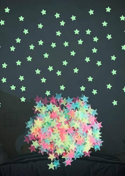 Glow in the Dark Star Stickers (100 Pcs)