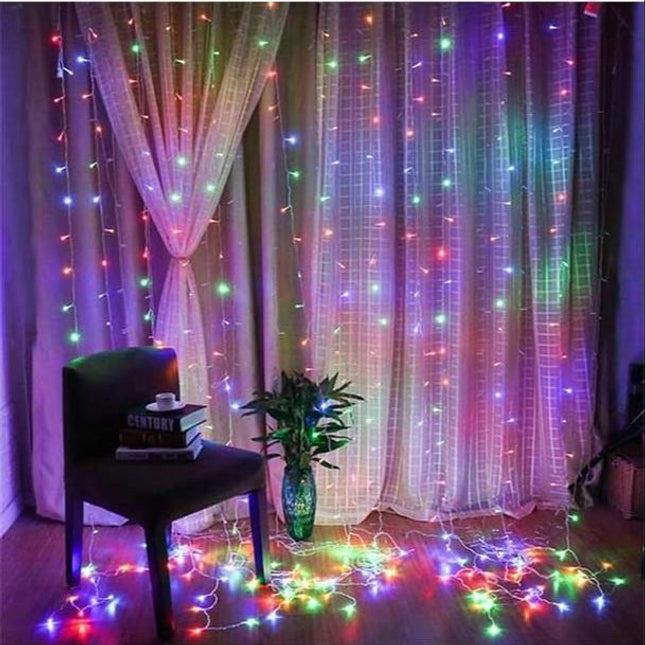 16 Feet 80 LED Multicolor Curtain Fairy Lights