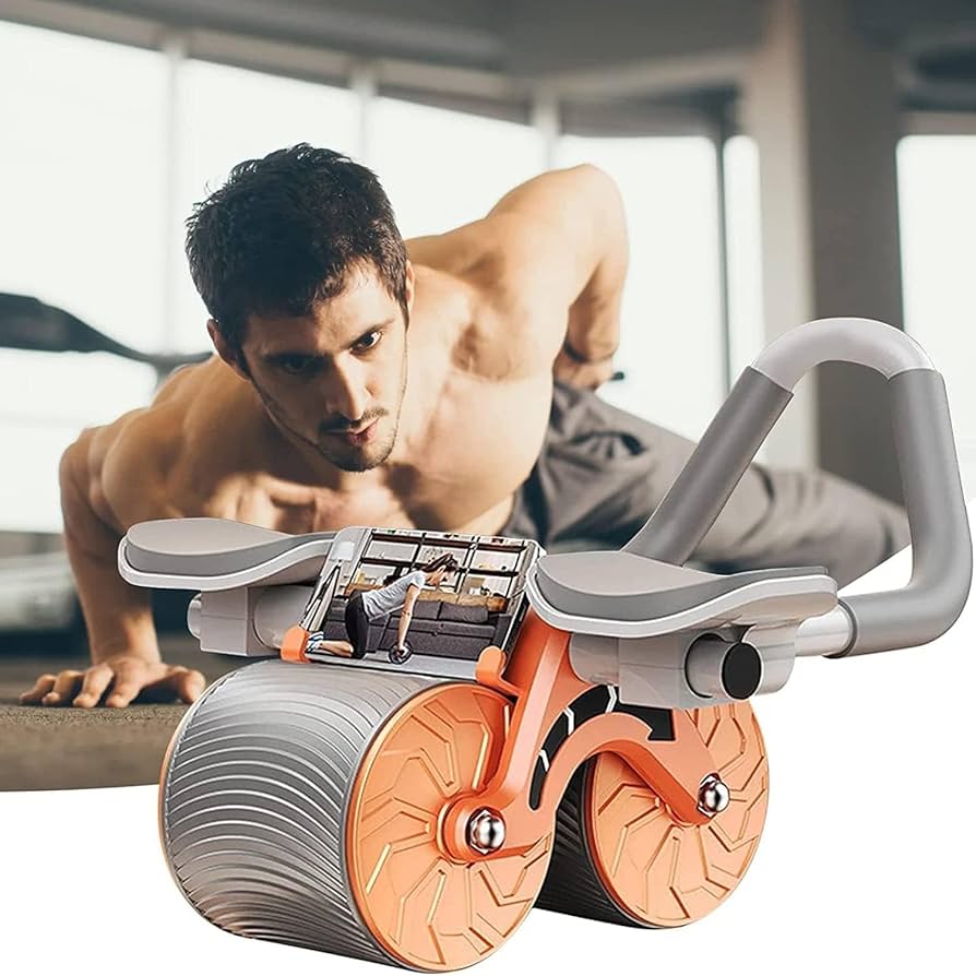 Smart Abdominal Exercise Roller – Multi-Functional Ab Trainer with LED Counter & Dual Wheel Stability for Core & Full Body Workout
