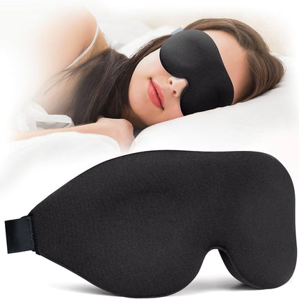 3D Sleeping Eye Mask Black 2pcs