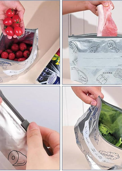 Reusable Food Storage Zipper Bags (10 Pcs)