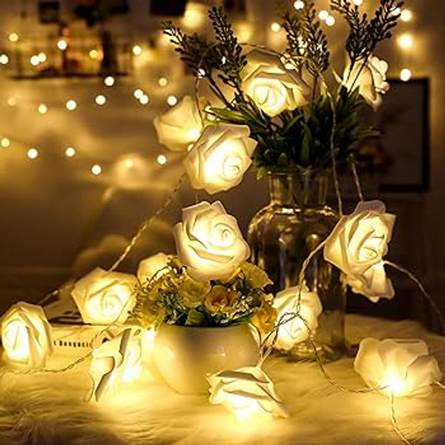 80 LED Golden Rose Fairy Lights