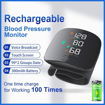 Rechargeable Wrist BP Monitor