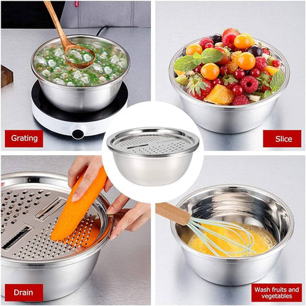 Stainless Steel Grater & Colander Set