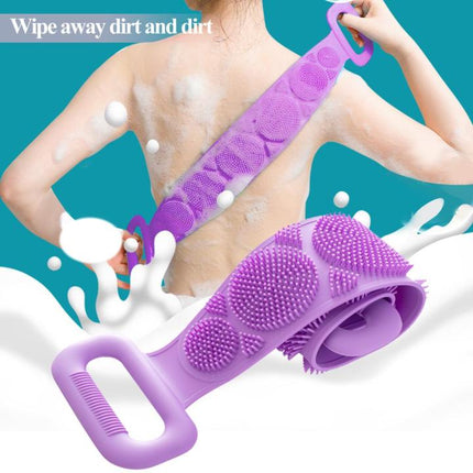 Double-Sided Silicone Shower Washing Belt Back Scrubber