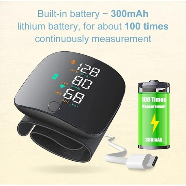 Rechargeable Wrist Blood Pressure Monitor