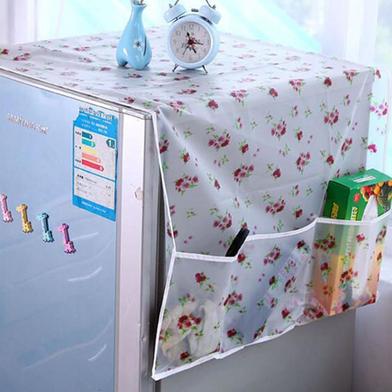 Fridge Top Dust Cover with Storage Pockets
