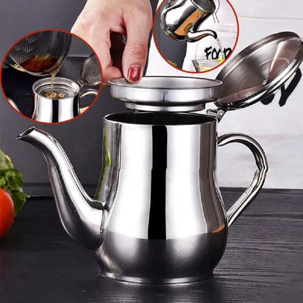32oz Stainless Oil Filter Pot