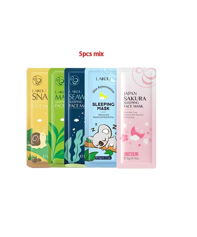 Laikou Sleeping Face Mask Combo (5 Pcs)