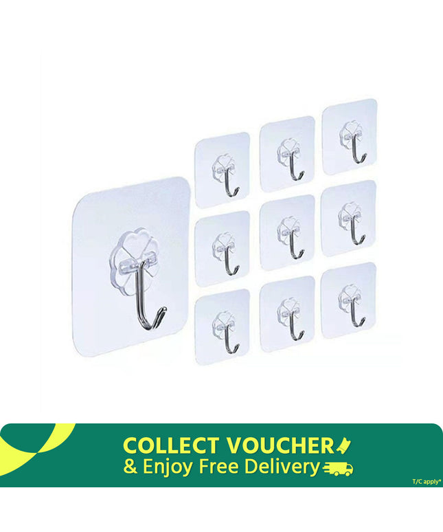 Angta Self-Adhesive Wall Hooks (10 Pcs)
