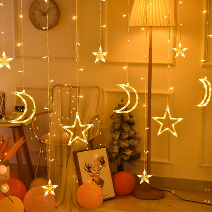 Star & Moon Curtain Fairy Lights