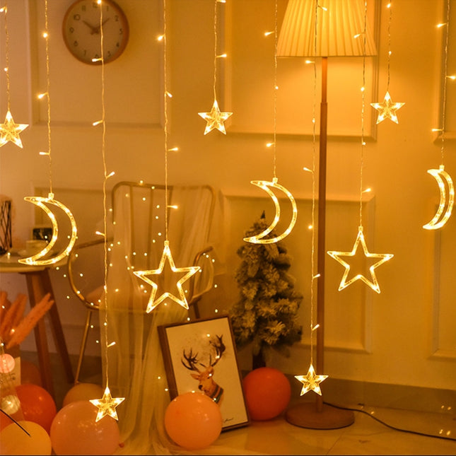 16 Feet Moon Curtain Fairy(3+3+6) Light