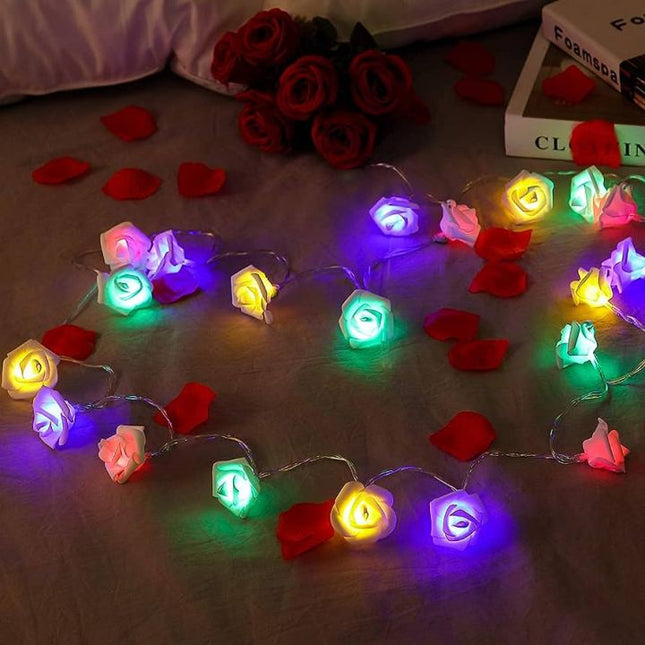 80 LED Multicolor Rose Fairy Lights