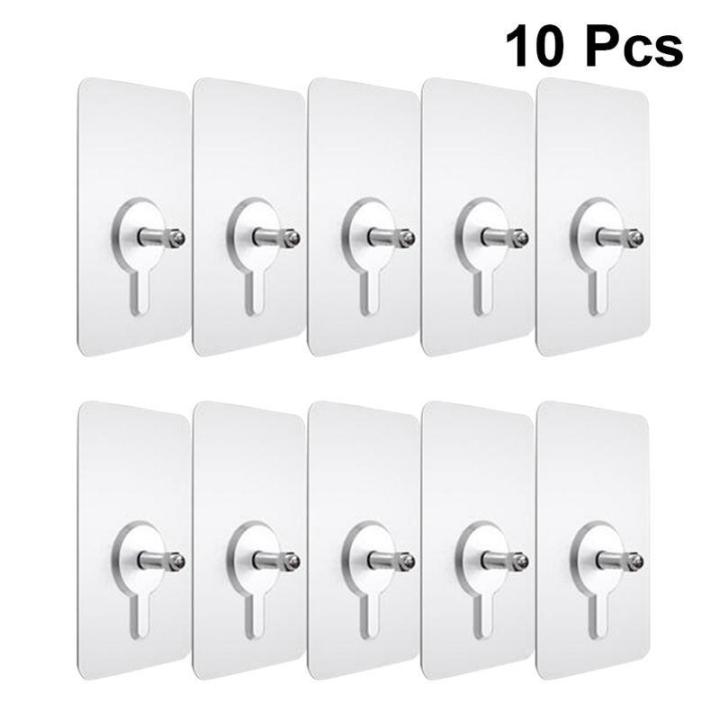 10 Pcs Adhesive Nut Wall Hooks – Strong Self-Adhesive Multipurpose Hanging Hooks for Home & Kitchen