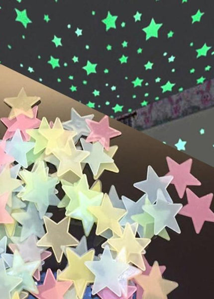 Glow in the Dark Star Stickers (100 Pcs)