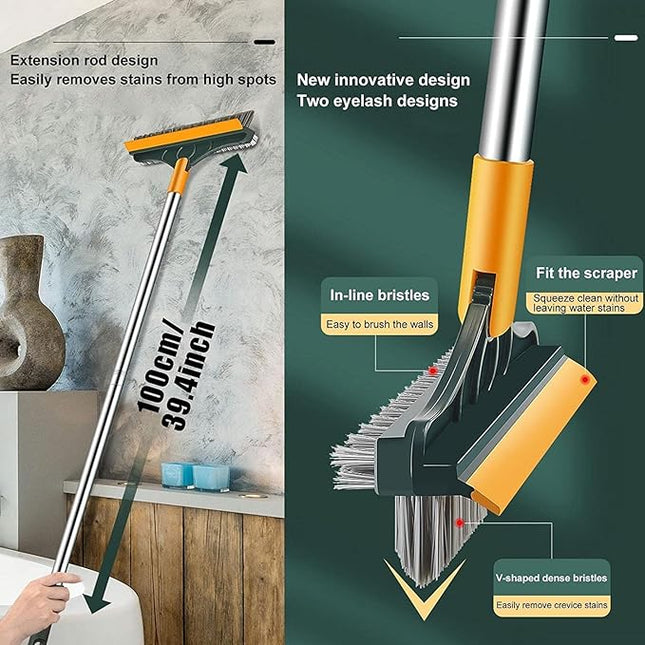 3-in-1 Magic Floor Cleaning Brush with Long Handle