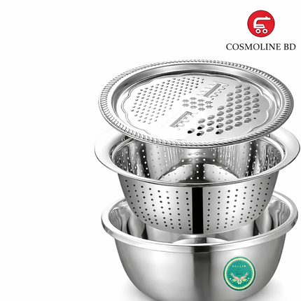 Stainless Steel Grater & Colander Set