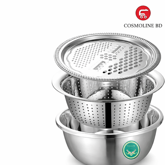 Stainless Steel Grater & Colander Set