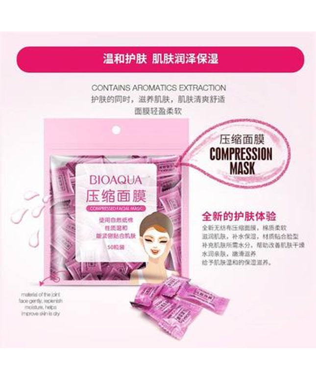 BIOAQUA Compressed Facial Mask (50 pcs)