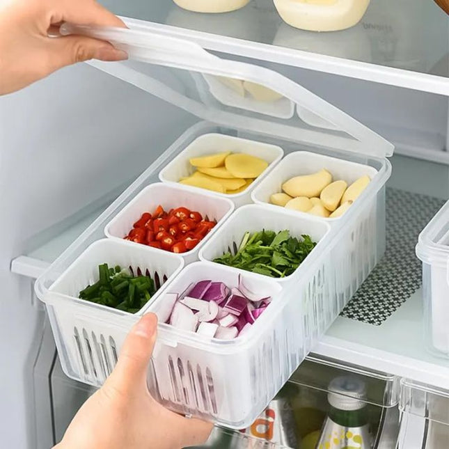6-Grid Kitchen Storage Box