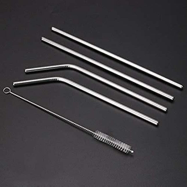 Pack of 5 Stainless Steel Reusable Straws