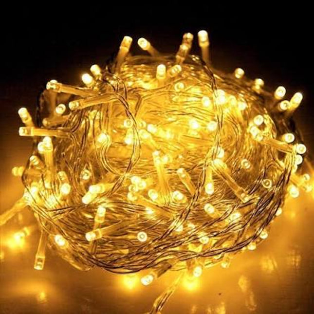 16 Feet 80 LED Golden Curtain Fairy Lights