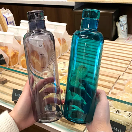 800 ml Time Marker Food Grade Plastic Water Bottle
