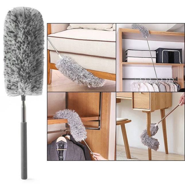 Extendable Microfiber Ceiling Duster with Telescopic Handle